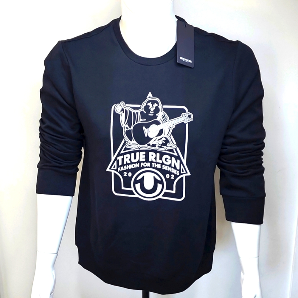 TRUE RELIGION BLACK SWEATSHIRT UNISEX